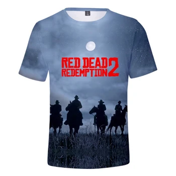 Popular Joc T-shirt Red Dead Redemption 2 Imprimare 3D Streetwear Bărbați de Femei de Moda, O-Neck T Shirt Hip Hop Tricou Masculin Topuri Haine