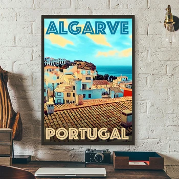 Portugalia Algarve 5D Full Diamond Pictura Frumoase de pe Litoral, Soare Pitoresc Rășină Mozaic Broderie Cusatura Cruce Decor Acasă