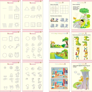 Practica Scris Cartea Registru De Lucru Reutilizabil Copii Caiet De Practică Caiet De Copii Cadou Carti Pentru Copii, Carte De Artă Pentru Copii Caiet