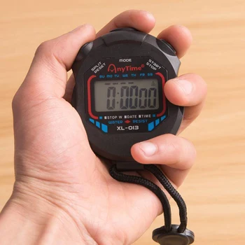 Profesionale Negru Portabil LCD Cronograf Sport Cronometru Timer Oprire Ceas Cu Șir Multi-Funcția Digital Timer Sport