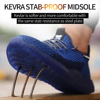 Protectia Muncii Pantofi Pentru Bărbați Ghete De Kevlar Lamelă De Vara Usor Respirabil Rezistent La Ulei Adidași ping 2021