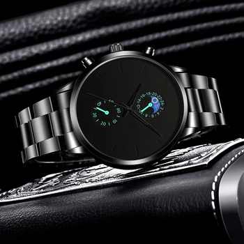 Reloj hombre 2021 Luxus Modul Herren de Afaceri Uhren Mod Klassische Schwarz Edelstahl Quarz Armbanduhr relogio masculino