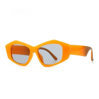 Retro Poligon Ochi de Pisica ochelari de Soare pentru Femei de Moda Jeleu de Culoare Ochelari de Designer de Bărbați Colorate, Ochelari de Soare Nuante UV400