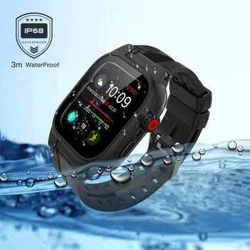 Rezistent la apa Plin Caz de Protecție+Curea Silicon pentru Apple Watch Band Serie SE 6 5 4 3 2 Sport Set de Acoperire pentru iWatch 42/44MM