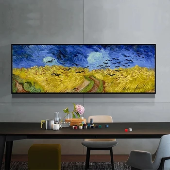 Rezumat Noapte Înstelată Canvas Van Gogh, Ulei De Celebra Pictura Arta De Perete Postere Si Printuri Pentru Living Home Decor Perete Poza