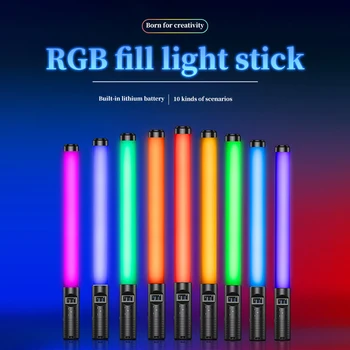 RGB Fotografice Umple Stick de Lumină LED-uri Lumini Portabile USB Reîncărcabilă de la Distanță Controler de Colorat Fotografie Video Bagheta Lampe