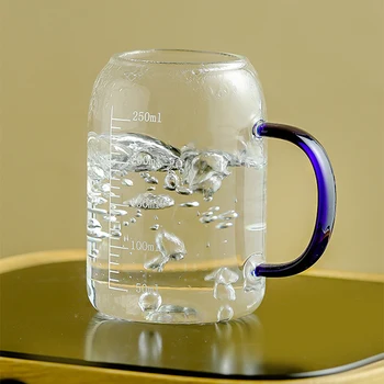 RHE 250ml Cana de Sticla Cesti de Cafea de suc de lapte cupa micul dejun Cu Scară de Căldură-rezistent la apa ceașcă ceașcă de Măsurare