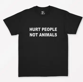 Rănit Oameni Nu Animale de Imprimare tricou Femei din Bumbac Casual Amuzant tricou Pentru Doamna Yong Fata Top Tee Hipster Picătură Navă S-275