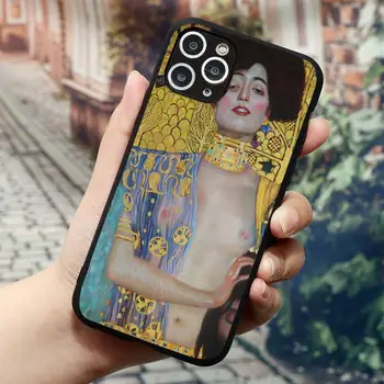 Sarutul de Gustav Klimt Design Telefon Caz pentru iPhone 11 12 mini pro XS MAX 8 7 6 6S Plus X 5S SE 2020 XR