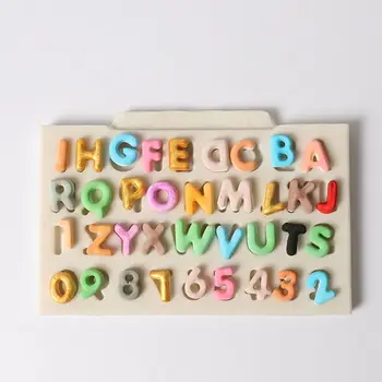 Scrisoare alfabet Numărul de Silicon Mucegai Tort Bakeware produse de Cofetărie din Ciocolată Mucegai Vas de Copt de BRICOLAJ produse de Patiserie Tort de Decorare