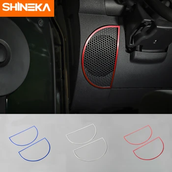 SHINEKA Interior Semifabricate Pentru Jeep Wrangler JK 2007-2010 din aliaj de Aluminiu de Bord Auto Difuzor Audio Decor Inel Autocolante