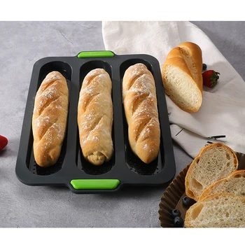 Silicon 3 Groove Val francez Pâine Copt Tava De Bagheta se Coace Mucegai Pan DIY Pâine Mucegai de Copt Și produse de Patiserie Instrument ÎN STOC
