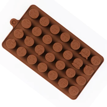 Silicon Mucegai Ciocolata Tort de Decorare Instrumente de 28 De Găuri Expresie Drăguț Forma Bakeware Non-stick de Copt pentru Bomboane de Ciocolata Fudge