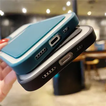 Simt pielea Card Wallte Caz Pentru iPhone 11 12 Pro Max Mini Caz Pentru iPhone XR X XS Max 7 8 Plus de Protecție a Lentilei Bag Cardul Acoperi