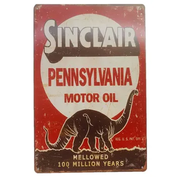 Sinclair Ulei De Motor Hot Rod Garaj Retro Vintage Din Metal Staniu Semne De Perete Acasă Decor Decor De Perete Metal Wall Placa