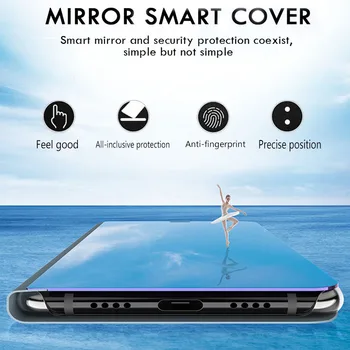 Smart Mirror Flip Magnetic Caz Pentru Xiaomi Redmi Nota 10 Pro Caz Xiomi Redmy Redme Note10 4G Nu 10Pro Telefon Cover Stand Coque