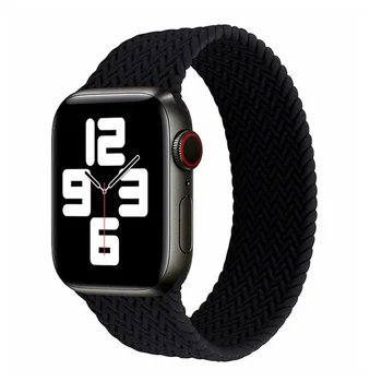 Solo Bucla Curea Pentru Apple Watch band 44mm 40mm 38mm 42mm silicon Elastic Brățară iWatch Apple Watch Serie SE 6 5 4 3 42 mm