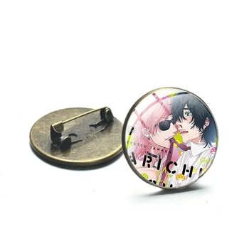 SONGDA Anime Yarichin Bu Club Cosplay Insigne Broșă Pin Tineret Ace de Rever Butonul Pentru Rucsac Haine Bijuterii Boyfirend Cadouri
