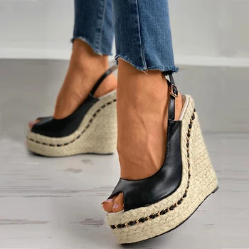 Sorphio Ins Vânzare Fierbinte Lady Noi 2021 Femei Pantofi Cu Tocuri Înalte, Catarama Curea Peep Toe Negre Sandale Femei In Pene Sandale
