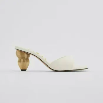 SOUTHLAND Vara Nou Stil Doamnelor Mijlocul Sandale cu Toc Culoare Solidă sandale Papuci de casă Cap Pătrat Femei Pantofi în aer liber Plus Dimensiune 40