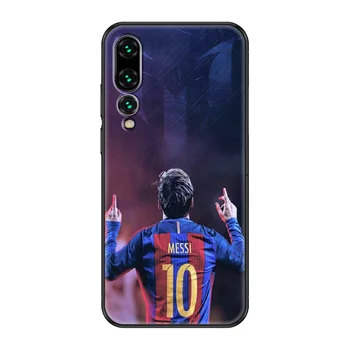 Superstar de fotbal Messi cazul în care Telefonul Pentru Huawei P 8 10 20 30 Smart Plus 2019 Z Lite Pro 2017 2019 3D negru bumper tpu coque
