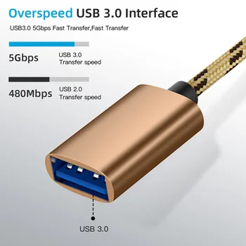 Tip C Micro USB La USB 3.0 Interfață de Încărcare Cablu 2 In 1 USB 3.0 OTG Cablu Adaptor pentru Samsung, Xiaomi, Huawei Telefon