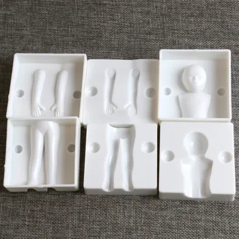 Tort Mucegai Set 3D DIY băiețel Figura corp în Formă de Fondant de Ciocolata Tava Filtru de Mucegai de Decorare Bucătărie Instrument de Gadget 6 BUC
