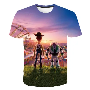 Toy Story Tricou Nou Funny T-Shirt Boys girl T Shirt Moda O-Gât Copii 3D cu Maneci Scurte Topuri Teuri de Imprimare Imbracaminte Copii