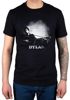 Tricou de Moda Bob Dylan Chitara Logo T-Shirt Cantareata Joan Baez Trupa Black Hip Hop Tricouri
