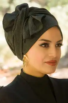 Turbanul musulman Hijab Capota Eșarfă Cu Fular Pentru Femei Islamice Interior Хиджаб Capace Arabe Înfășurați Capul Femme Musulmani Turcia وشاح
