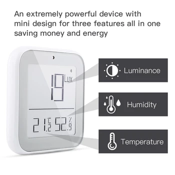 Tuya Inteligent Bluetooth, Luminozitate, Senzor de Temperatură Și Umiditate în timp Real Sensibile la Lumina, Termometru, Detector Cu Display LCD