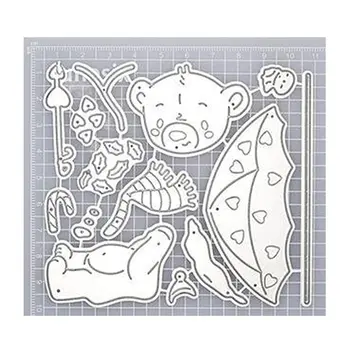 Ursul de Tăiere de Metal Moare Stencil Scrapbooking DIY Album Timbru Carte de Hârtie Emboss