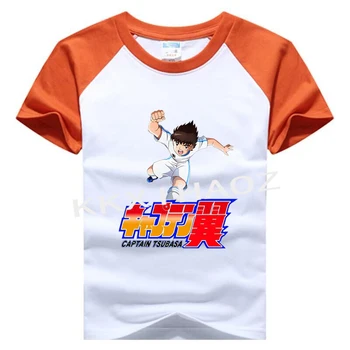 Vara Haine Copii Baieti Tricou Bumbac Capitanul Tsubasa Maneci Scurte T-shirt Copil Băiat Casual Drăguț T-shirt 1-14 ani Tricou
