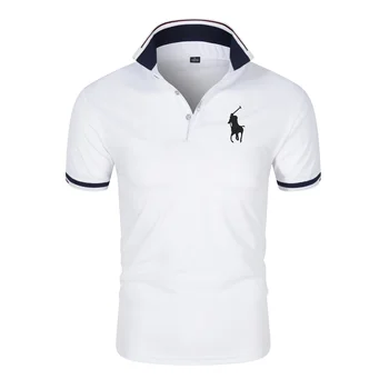 Vara noi de Înaltă Calitate, Tricou Polo Maneca Scurta Tricou Rever Top T-shirt de Afaceri de Moda Casual Sport Respirabil