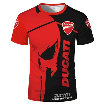 Vara T-Shirt Femei Și Bărbați Cu Mânecă Scurtă Club De Motocicletă Ducati Logo-Ul De Sport De Înaltă Calitate T-Shirt Casual Harajuku Plus Dimensiune