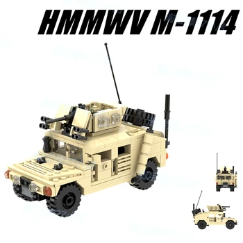 Vehicul militar de Tancuri seturi ww2 humvee-uri model de mașină moc blocuri caramizi M-1114 război mondial 2 ii 1 creatorul camion blindat