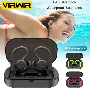 VIRWIR TWS Bluetooth Căști fără Fir 9D HIFI Stereo de Reducere a Zgomotului Muzica Căști Impermeabil Sport Căști Căști Cu Microfon