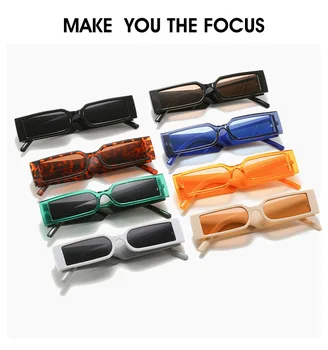 VWKTUUN 2021 Epocă ochelari de Soare Femei Bărbați Pătrat Colorat Ochelari de Soare Dreptunghi Nuante de Conducere UV400 Ochelari de Puncte de Ochelari Noi