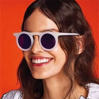 WOENFEL Rotund Epocă ochelari de Soare pentru Femei Brand de Lux Retro Moda Ochelari de Soare Barbati Classic Designer de sex Feminin Drăguț Driver Ochelari