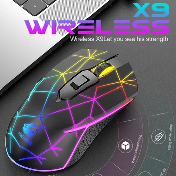 X9 Wireless RGB Luminos Mouse-ul Reîncărcabilă Tăcut Mecanice Soareci 2400 DPI Reglabil Mouse de Gaming Mice pentru Calculator PC