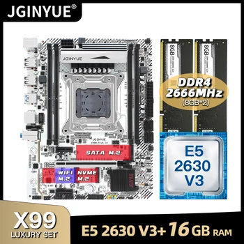 X99 placa de baza LGA 2011-3 set kit cu procesor Intel xeon E5 2630 V3 procesor DDR4 16GB(2 X 8GB) 2666mhz memorie RAM M-ATX X99M-PLUS D4