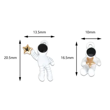 YEYULIN 10buc Email Astronaut Stele Farmecele Pentru Bratari DIY Coliere 2 Stiluri de Bijuterii lucrate Manual Găsirea