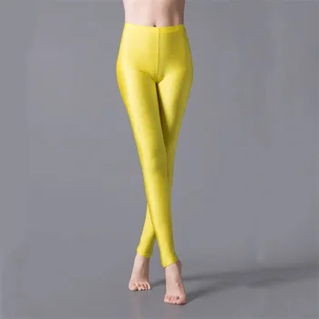 YRRETY Femei Legging Spandex Fitness Solid Bomboane de Culoare Neon Skinny Negru Elastic de Moda de sex Feminin Stretch Pantaloni de Antrenament Jos
