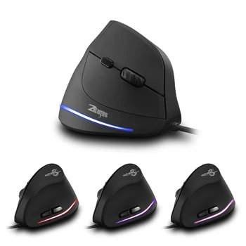 ZILOTUL T20 Verticale Gaming Mouse Ergonomic USB Mouse cu Fir 3200 DPI, RGB Optice Gamer Soareci Pentru Laptop Notebook PC