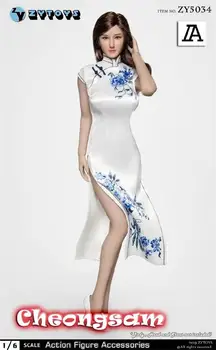 în stoc ZYTOYS 1/6 feminin figura de acțiune alb/rosu Chinezesc Cheongsam Haine Rochie Modelul ZY5034 pentru 12